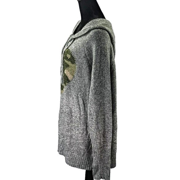 Torrid Grey Argyle Hoodie Size 1X Camo Lace Up Pullover Lightweight Athleisure - Picture 7 of 16